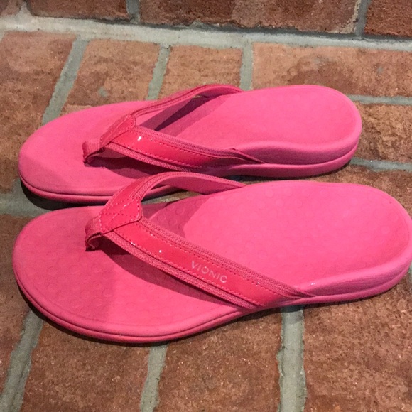 vionic pink flip flops